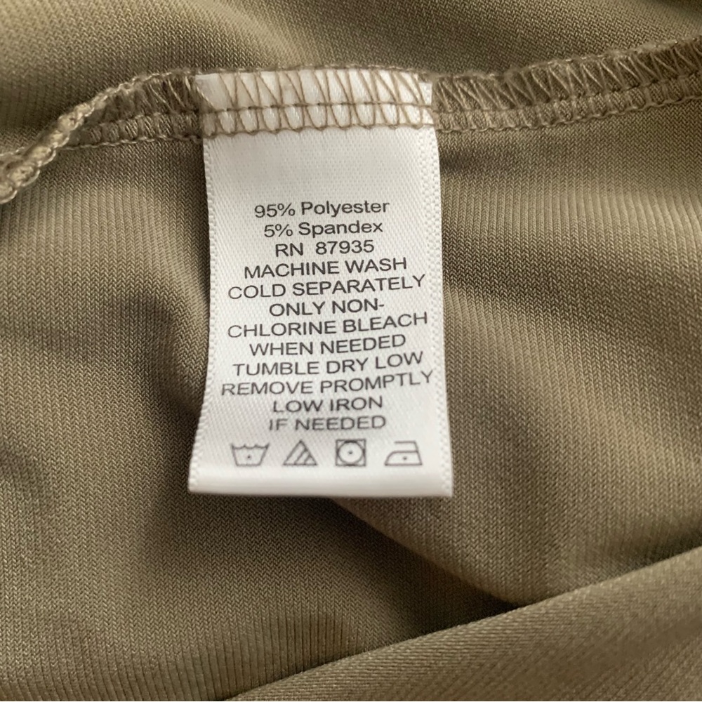Susan graver tan XXS ruched sleeves knit shirt comfort soft v neck minimalist - Picture 6 of 10